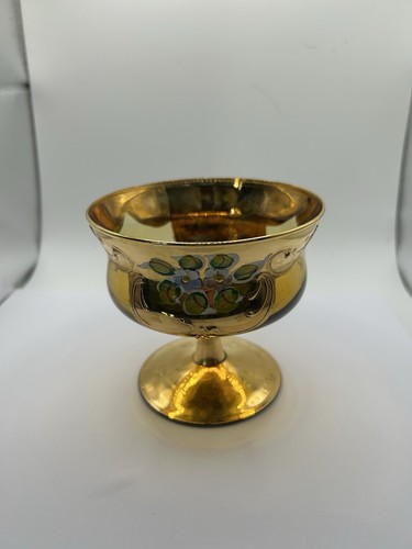 Tazza vetro sherbet giallo