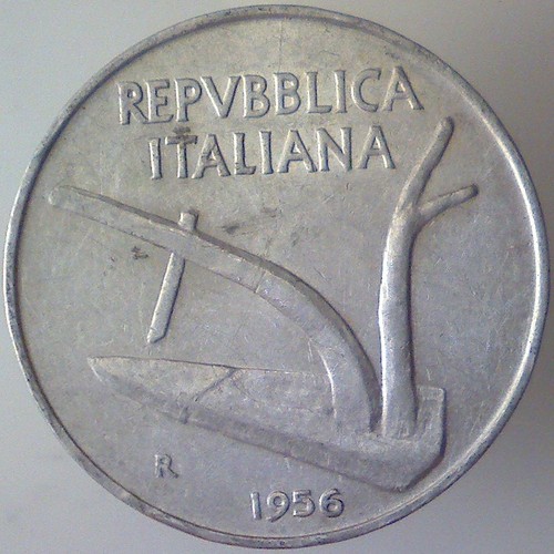 Repubblica italiana lire - repubblica, 10