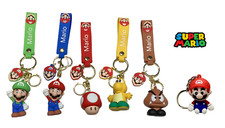 SUPER MARIO NINTENDO PORTACHIAVI IN GOMMA 5,5/6,5 CM 3D KEYCHAIN