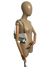 Borsa auto vintage Christian Dior by John Galliano SS2001 bianca in pelle verde menta