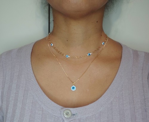 Collana catena doppia placcata