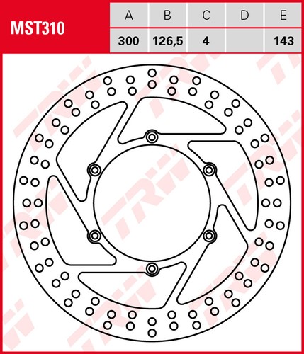 Disco freno trw mst310 - trw, fisso