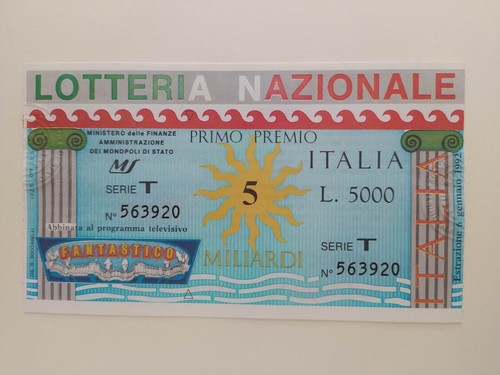 Biglietto lotteria - 20°,