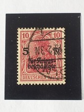 Rare 1921 Germany 10 Pfennig Red Stamp Used Hinged Deutsches Reich