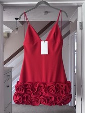 Abito corto rosso increspato