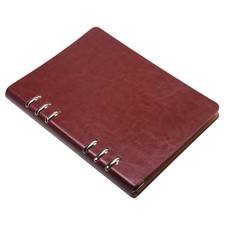 Quaderno A5 un 6 Fori Notebook con Copertina nel Pelle PU Tasca Allentata n7057
