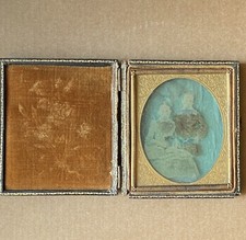 ANTICA FOTO SU VETRO AMBROTIPO