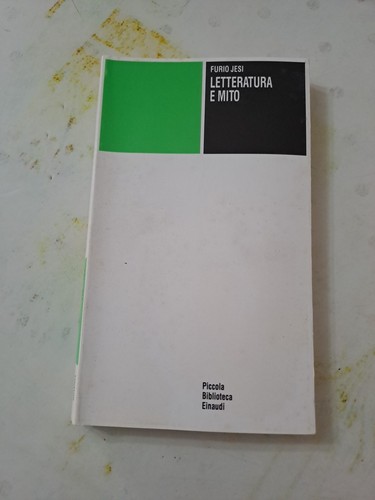 Furio jesi letteratura - letteratura, e