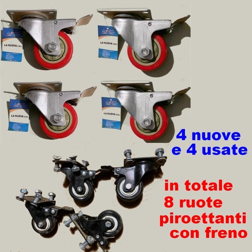 Ruote piroettanti con freno - con,