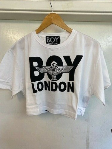 Boy london crop top - top, bianco
