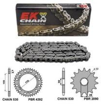 KIT TRASMISSIONE CATENA EK 530