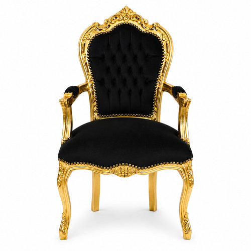 Sedia barocca nero - , oro