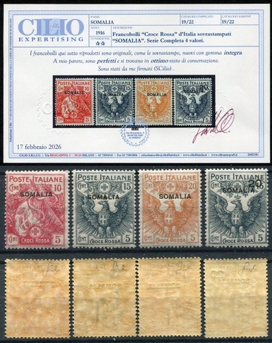Somalia 1916 pro croce - 1916, rossa
