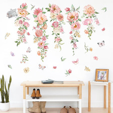 Pink Flowers Wall Stickers