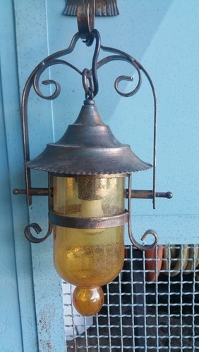 Lampada vintage vetro opalino