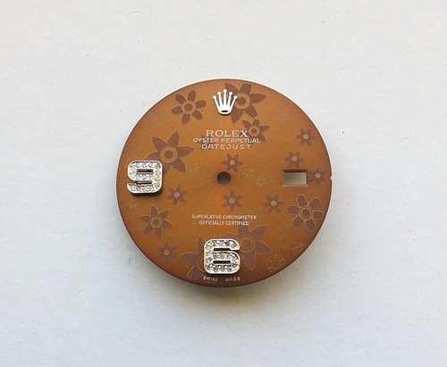 Rolex flowers dyamond brown - flowers,