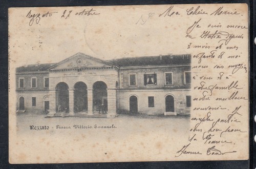 Cartolina rezzato piazza - rezzato,