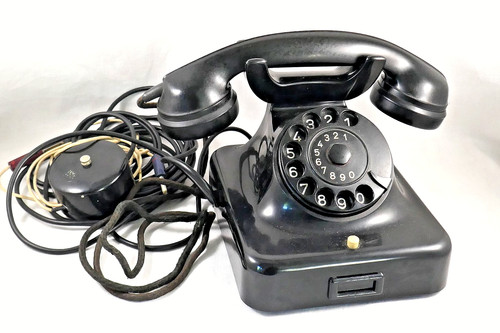 Telefono disco w49 - a, nero
