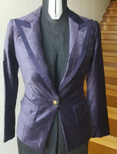Pinko giacca velluto viola