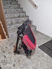 Cybex Mios colore rosso con sacco termico invernale impermeabile in pile 