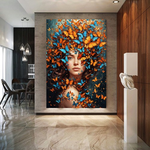 Donna farfalle quadro da - e,
