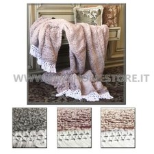 Plaid in pelliccia con frange