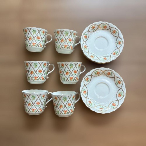 Set tazze tè e - 6, piattini
