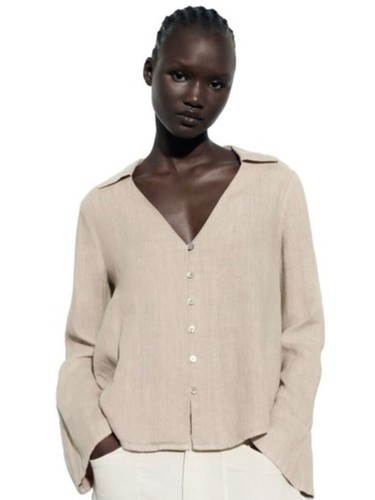 Zara blusa lino svasata - zara,