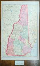 Vintage 1903 NEW HAMPSHIRE Map