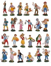 Pastori statuine Figure Miste 10 cm di plastica per presepe 1pz