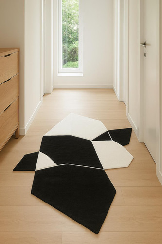 Tappeto moderno geometrico - , in