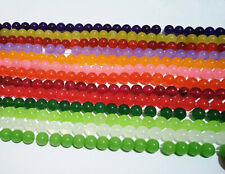 1filo/50pz perline pietre dure Giada naturale tinta 8mm bijoux