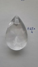 Goccia Cristallo Per Ricambio Restauro Lampadari Antichi Classica H.6,5cm #31