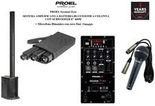 PROEL Session 1 FREE SISTEMA A BATTERIA AMPLIFICATO A COLONNA SUBWOOFER 8" 400W