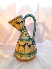 Ars Artigiana Deruta anni 50, brocca ricurva, decoro ricorrente. Ottime condizio