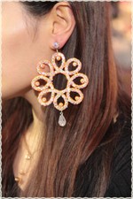 Orecchini in pizzo macrame