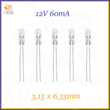 Lampadina 12V 12 volt a incandescenza microlampada 3mm 60mA filamento elettrico