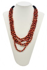 COLLANA A 6 FILI CORALLO ROSSO