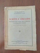 D. Giordano - SCRITTI E DISCORSI pertinenti alla storia della medicina - 1930