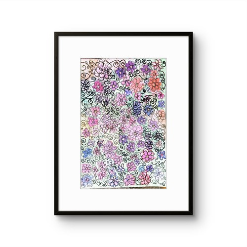Quadro acquerello pop art