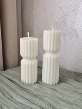 Set 2 Candele Pilastro Naturali – Cera d’Api e Soia