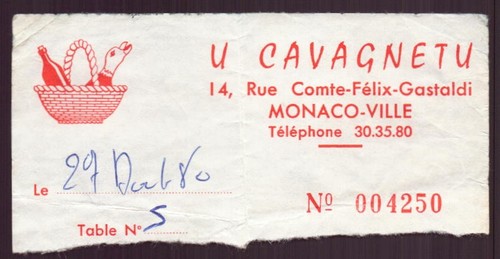 Ticket restaurant - ticket,