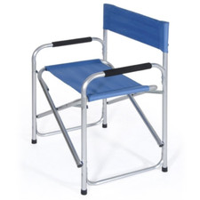 Poltrona Regista Aluminio Poliestere Blu mare piscina lavabile esterno leggera