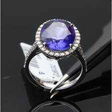 TANZANITE AND SPARKLING RING