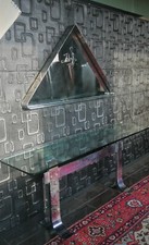 ingresso specchio console acciaio design vittorio introini per saporiti anni 60