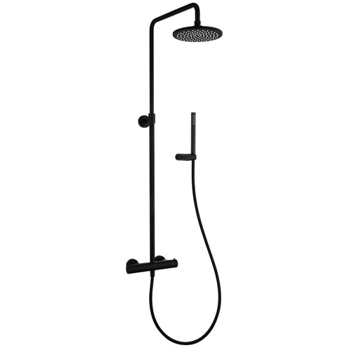 Colonna doccia tonda - , nero