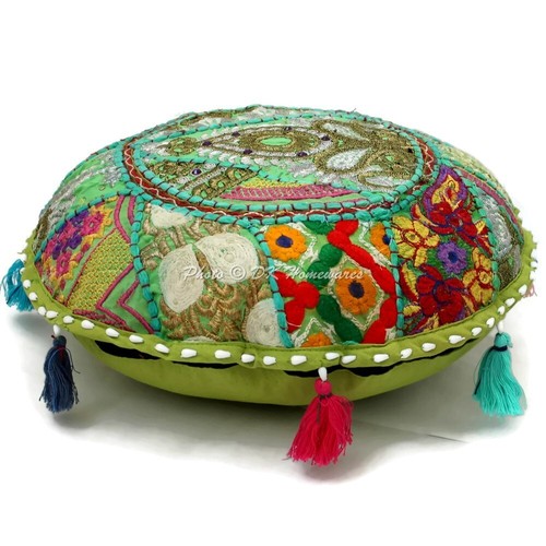 Copricuscino pouf verde - pouf,