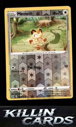 Reverse holofoil meowth - reverse,