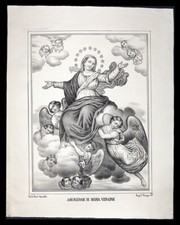 santino stampa popolare 1800 MARIA ASSUNTA