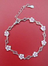 Bracciale fiori zirconi